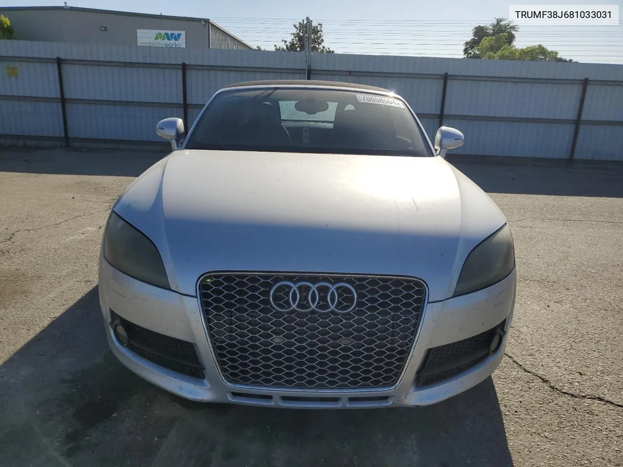 2008 Audi Tt 2.0T VIN: TRUMF38J681033031 Lot: 70658504