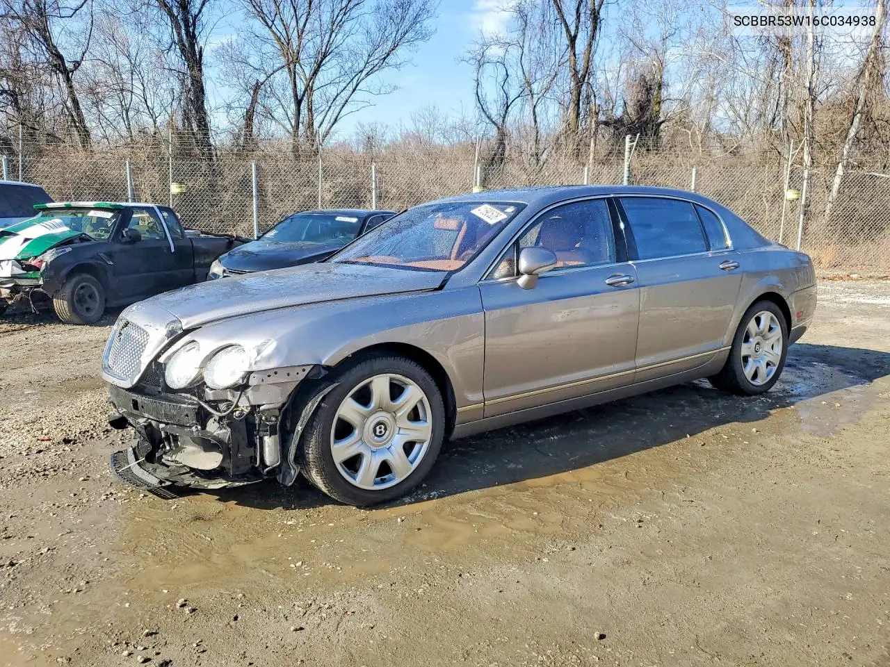 2006 Bentley Continental Flying Spur VIN: SCBBR53W16C034938 Lot: 41590526