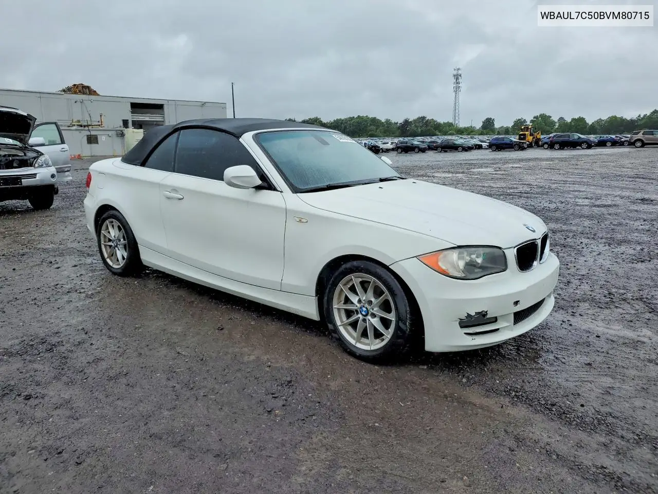 2011 BMW 128 I VIN: WBAUL7C50BVM80715 Lot: 54676176