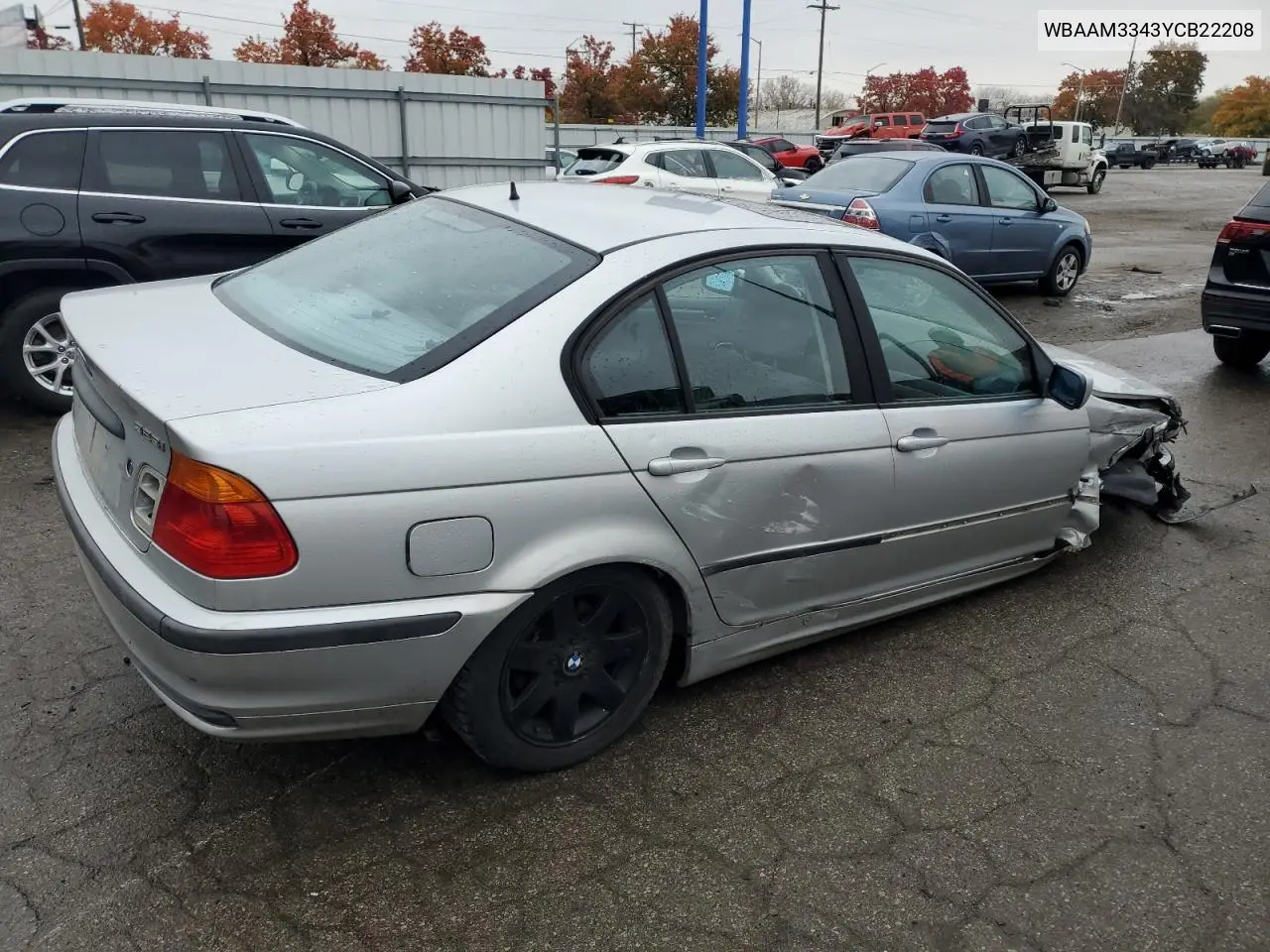 WBAAM3343YCB22208 2000 BMW 323 I