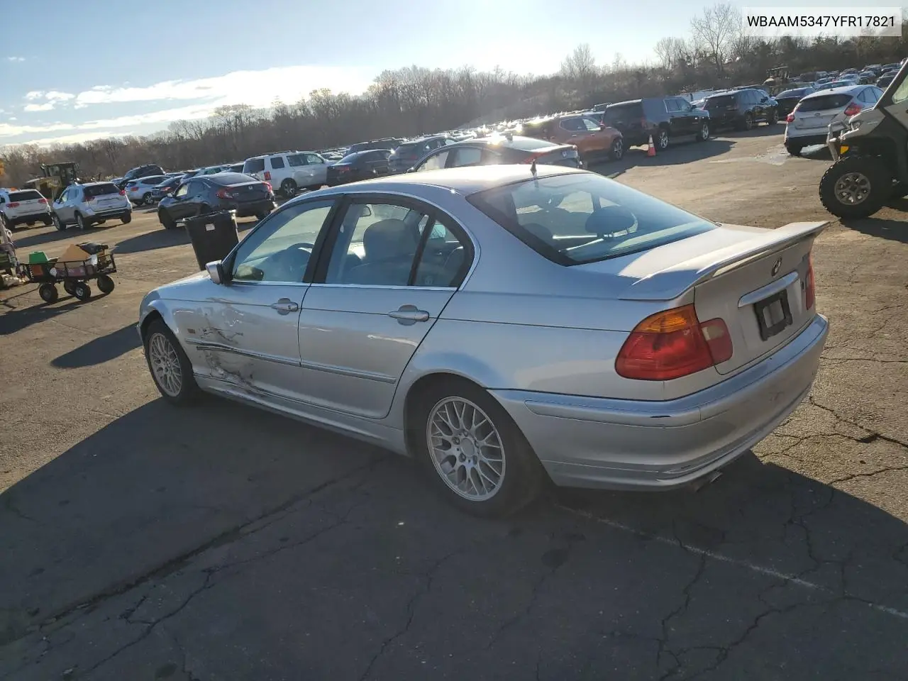 WBAAM5347YFR17821 2000 BMW 328 I