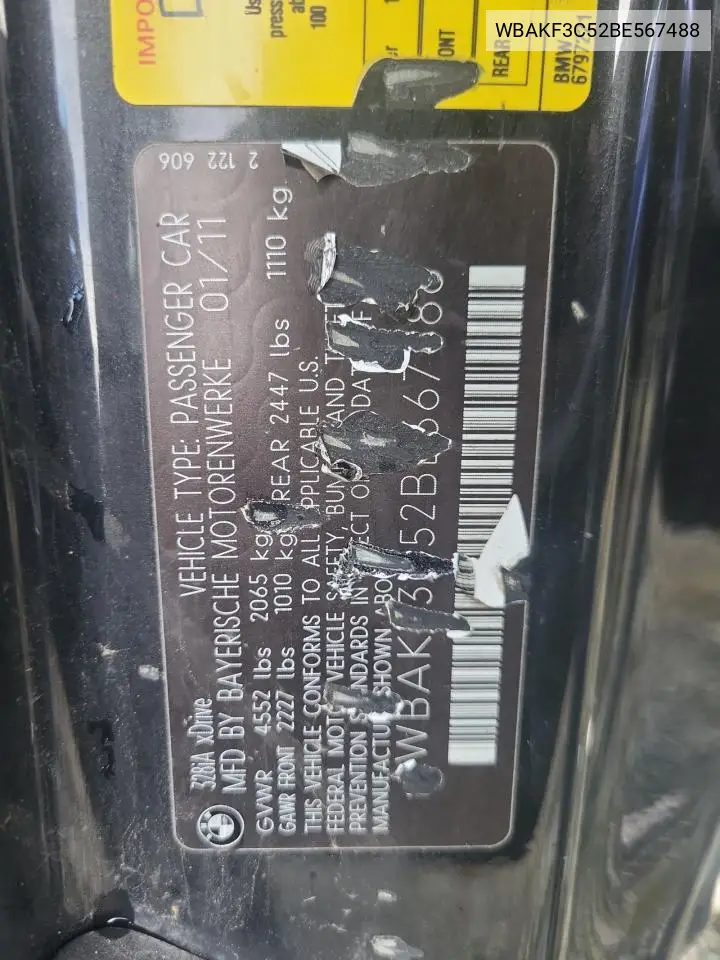 WBAKF3C52BE567488 2011 BMW 328 Xi