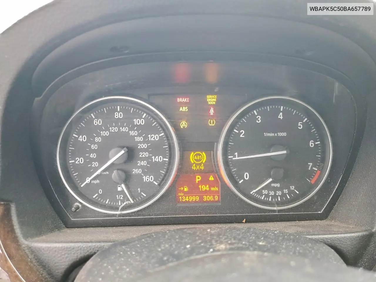 WBAPK5C50BA657789 2011 BMW 328 Xi Sulev