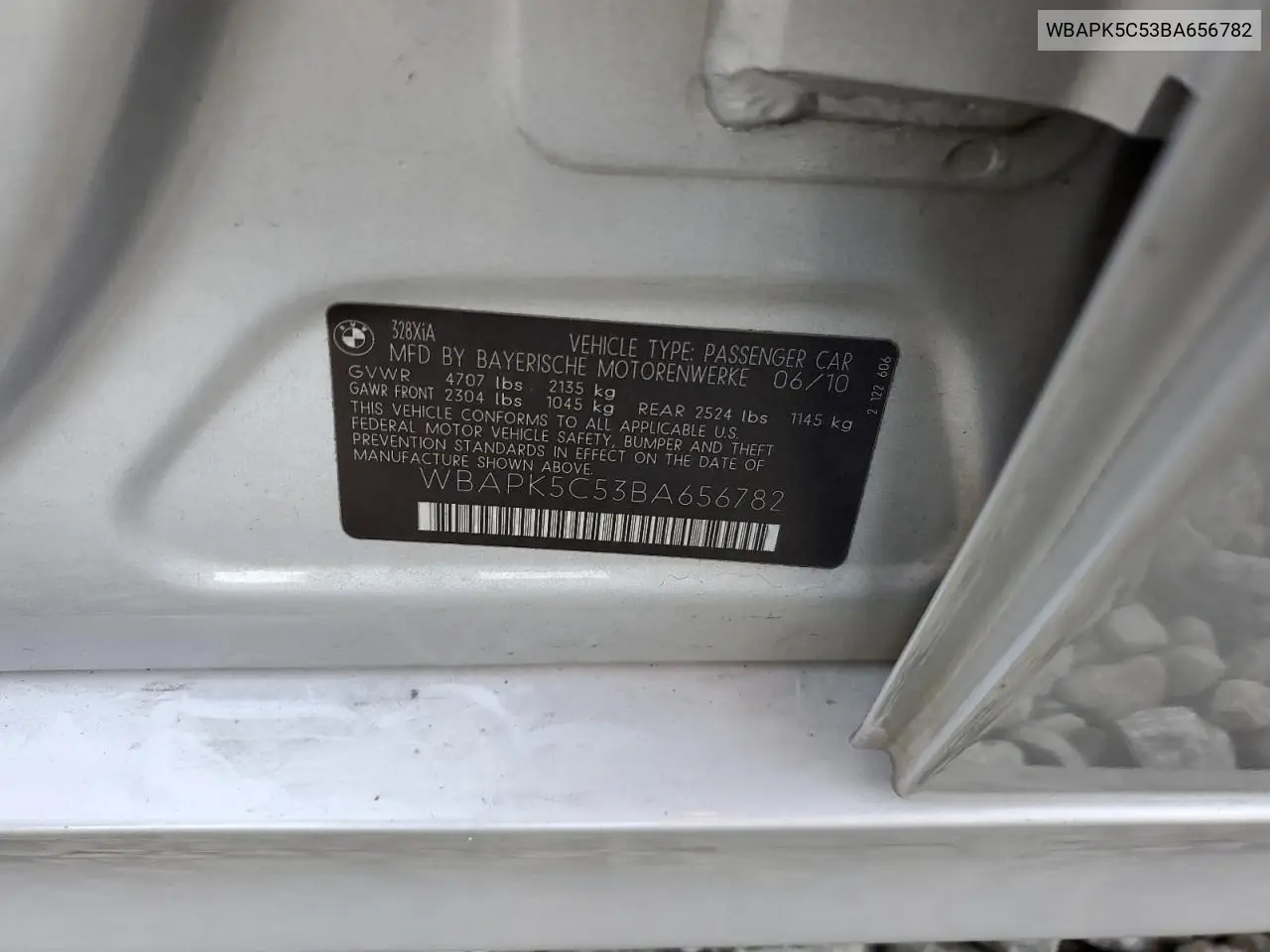 WBAPK5C53BA656782 2011 BMW 328 Xi Sulev