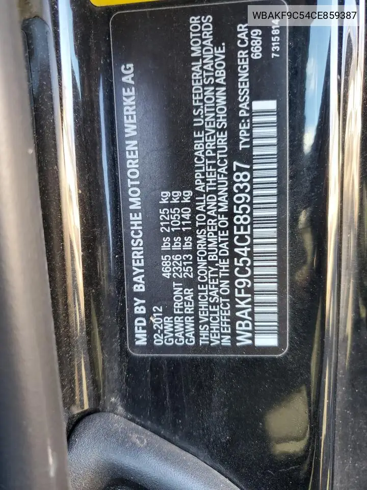 WBAKF9C54CE859387 2012 BMW 335 Xi
