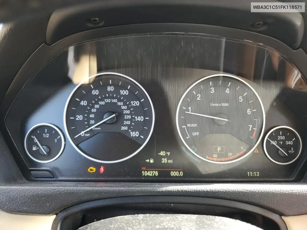 WBA3C1C51FK118571 2015 BMW 328 I Sulev