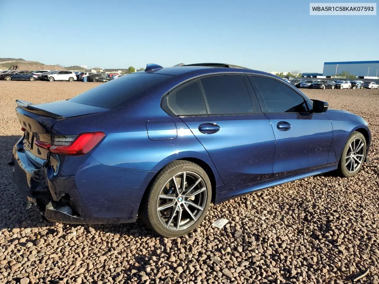 WBA5R1C58KAK07593 2019 BMW 330I