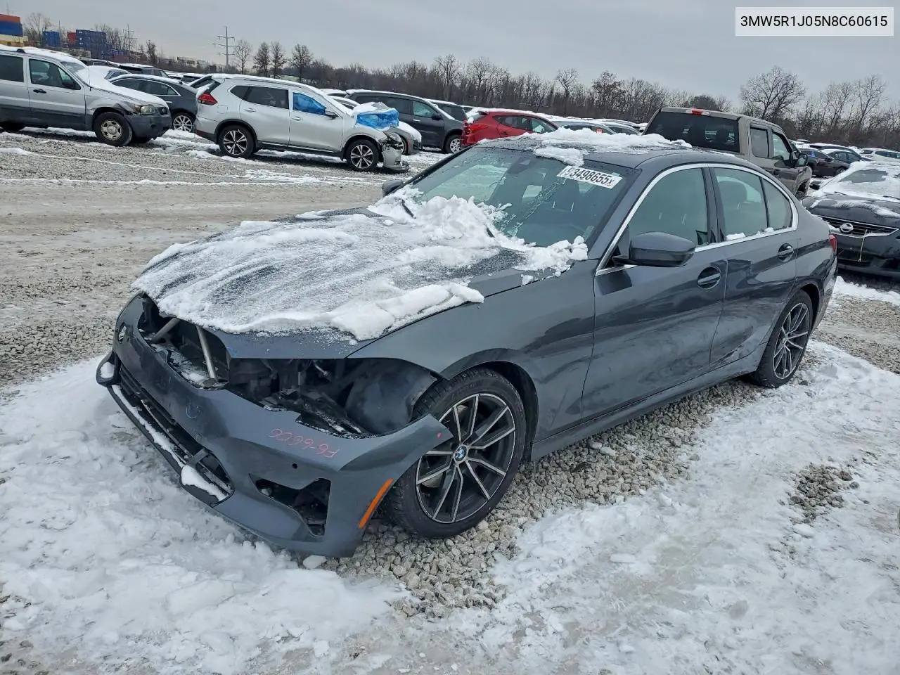 3MW5R1J05N8C60615 2022 BMW 330I