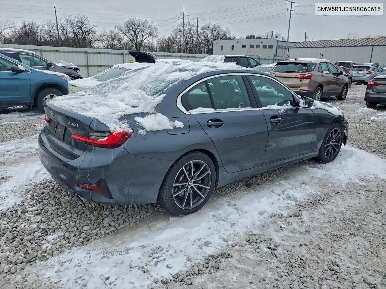 3MW5R1J05N8C60615 2022 BMW 330I