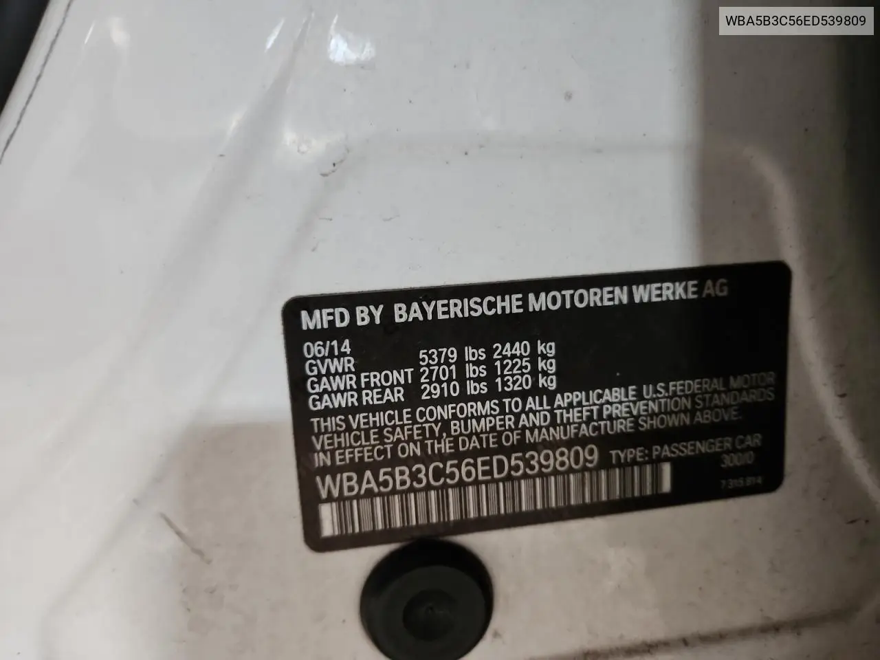 WBA5B3C56ED539809 2014 BMW 535 Xi