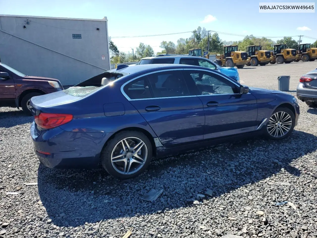WBAJA7C53KWW49645 2019 BMW 530 Xi