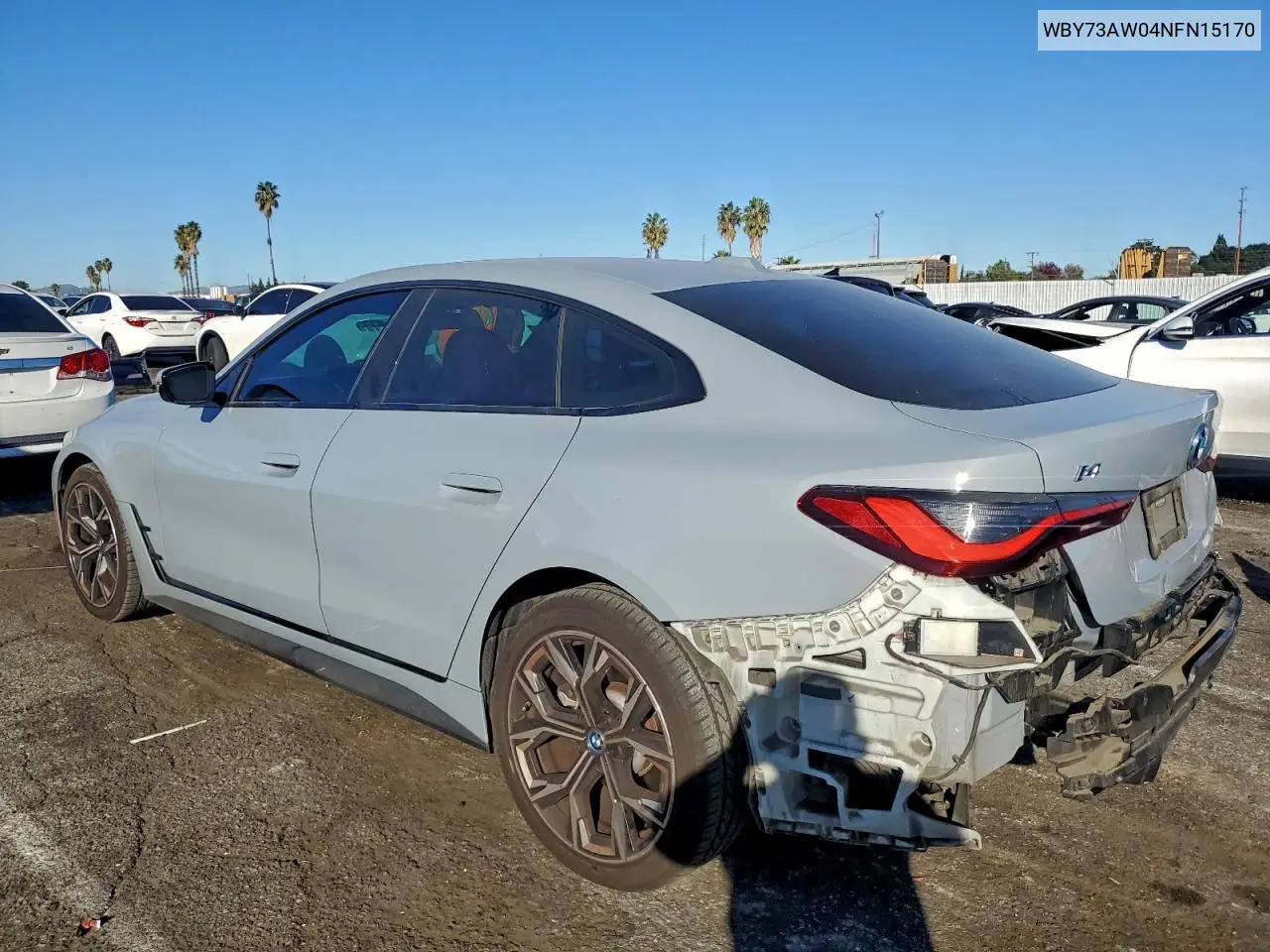 WBY73AW04NFN15170 2022 BMW I4 Edrive 40