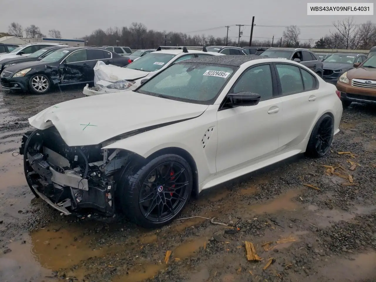 WBS43AY09NFL64031 2022 BMW M3 Competition