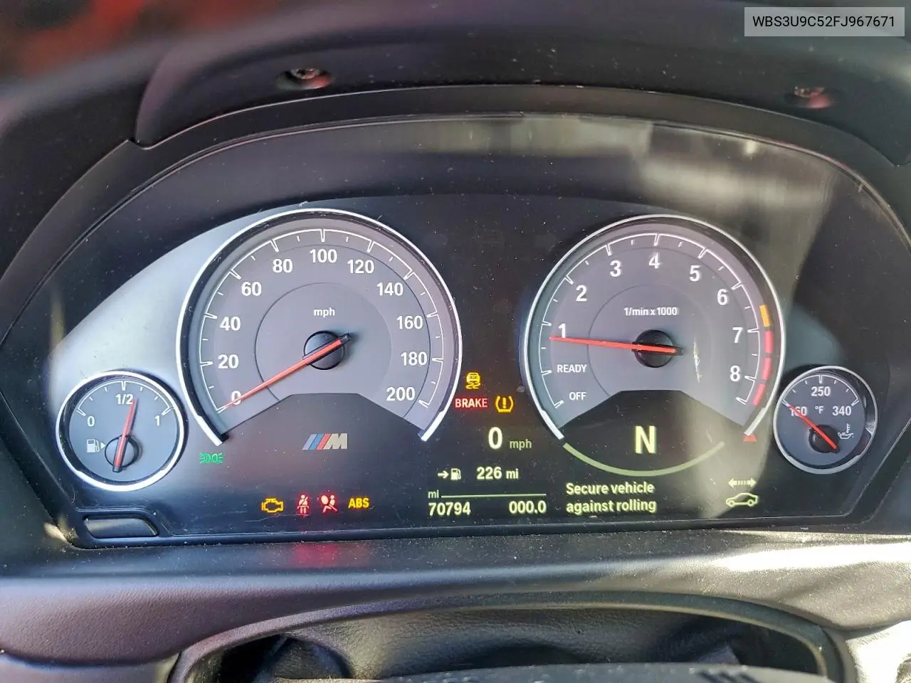 WBS3U9C52FJ967671 2015 BMW M4