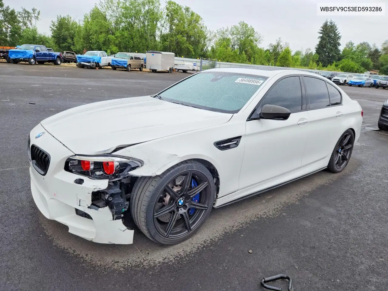 2014 BMW M5 VIN: WBSFV9C53ED593286 Lot: 56498956