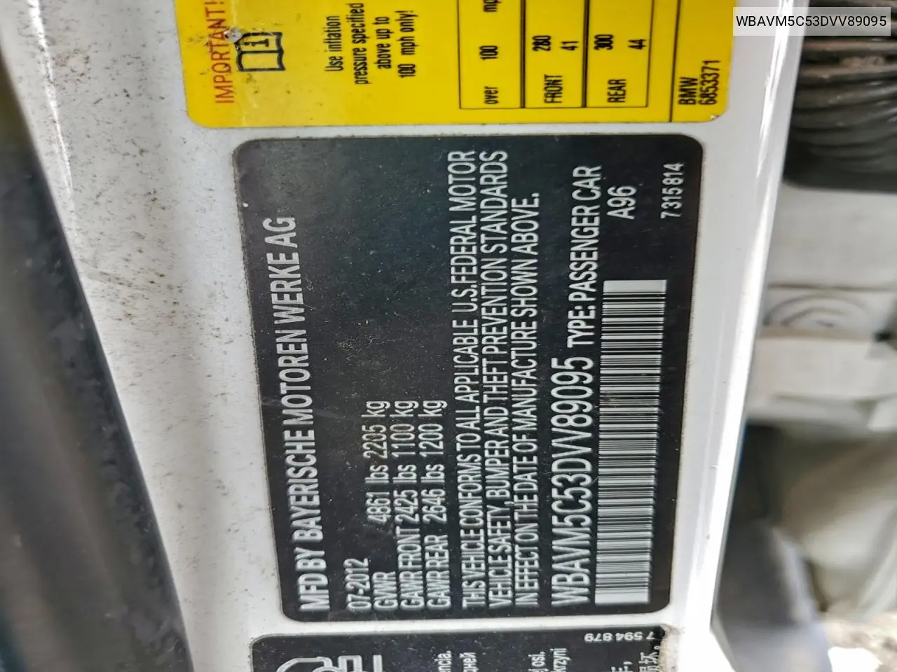 WBAVM5C53DVV89095 2013 BMW X1 xDrive35I