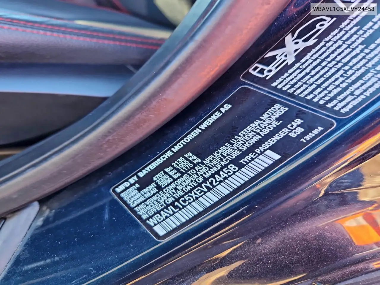WBAVL1C5XEVY24458 2014 BMW X1 xDrive28I