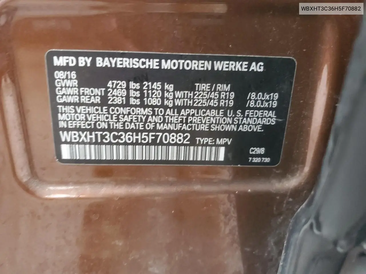 WBXHT3C36H5F70882 2017 BMW X1 xDrive28I