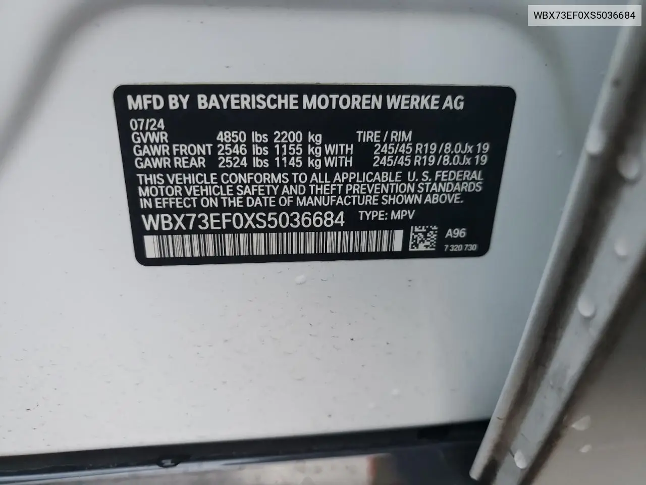 WBX73EF0XS5036684 2025 BMW X1 xDrive28I