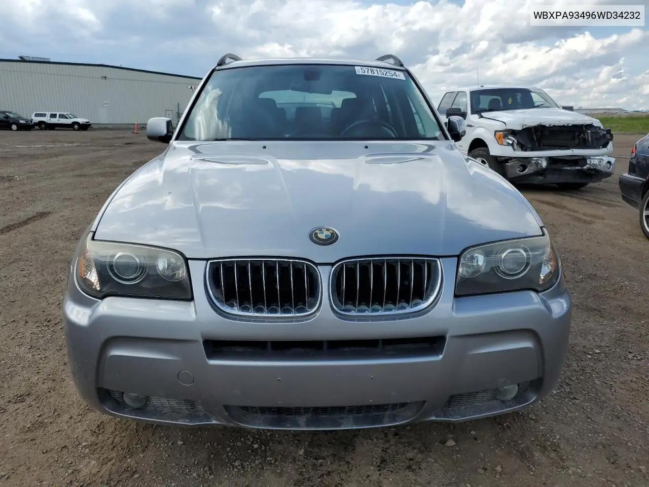WBXPA93496WD34232 2006 BMW X3 3.0I