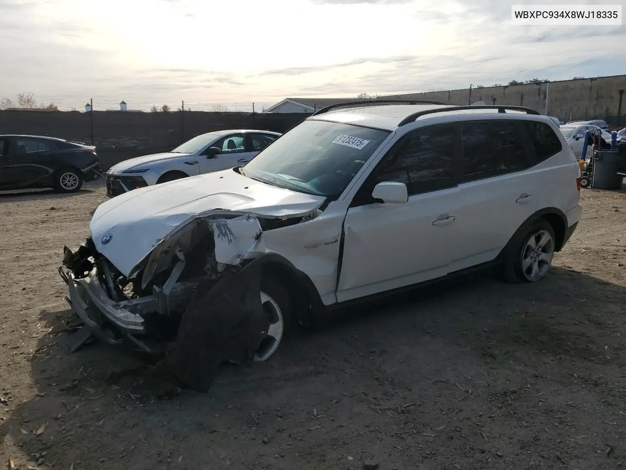 WBXPC934X8WJ18335 2008 BMW X3 3.0Si
