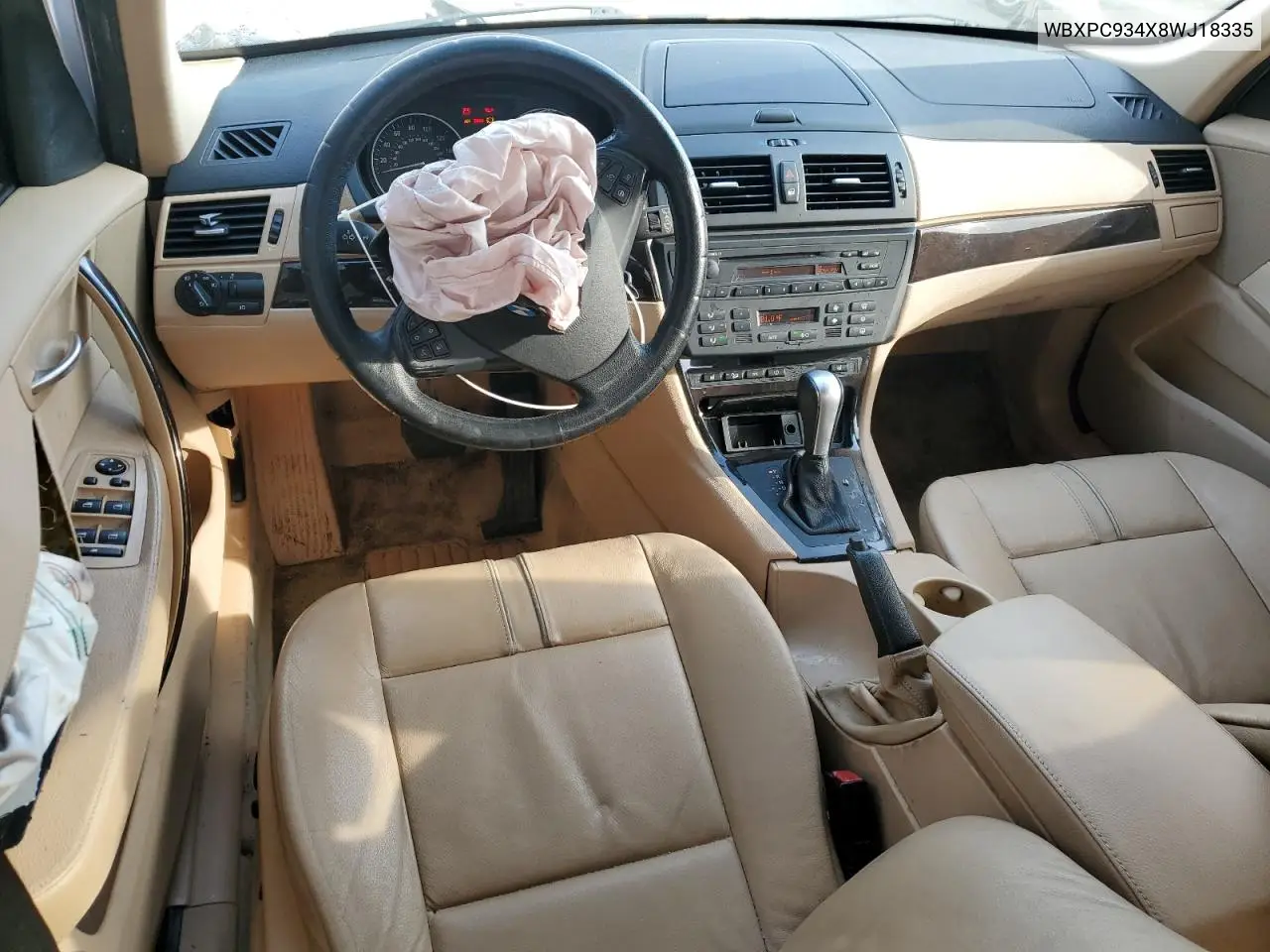 WBXPC934X8WJ18335 2008 BMW X3 3.0Si