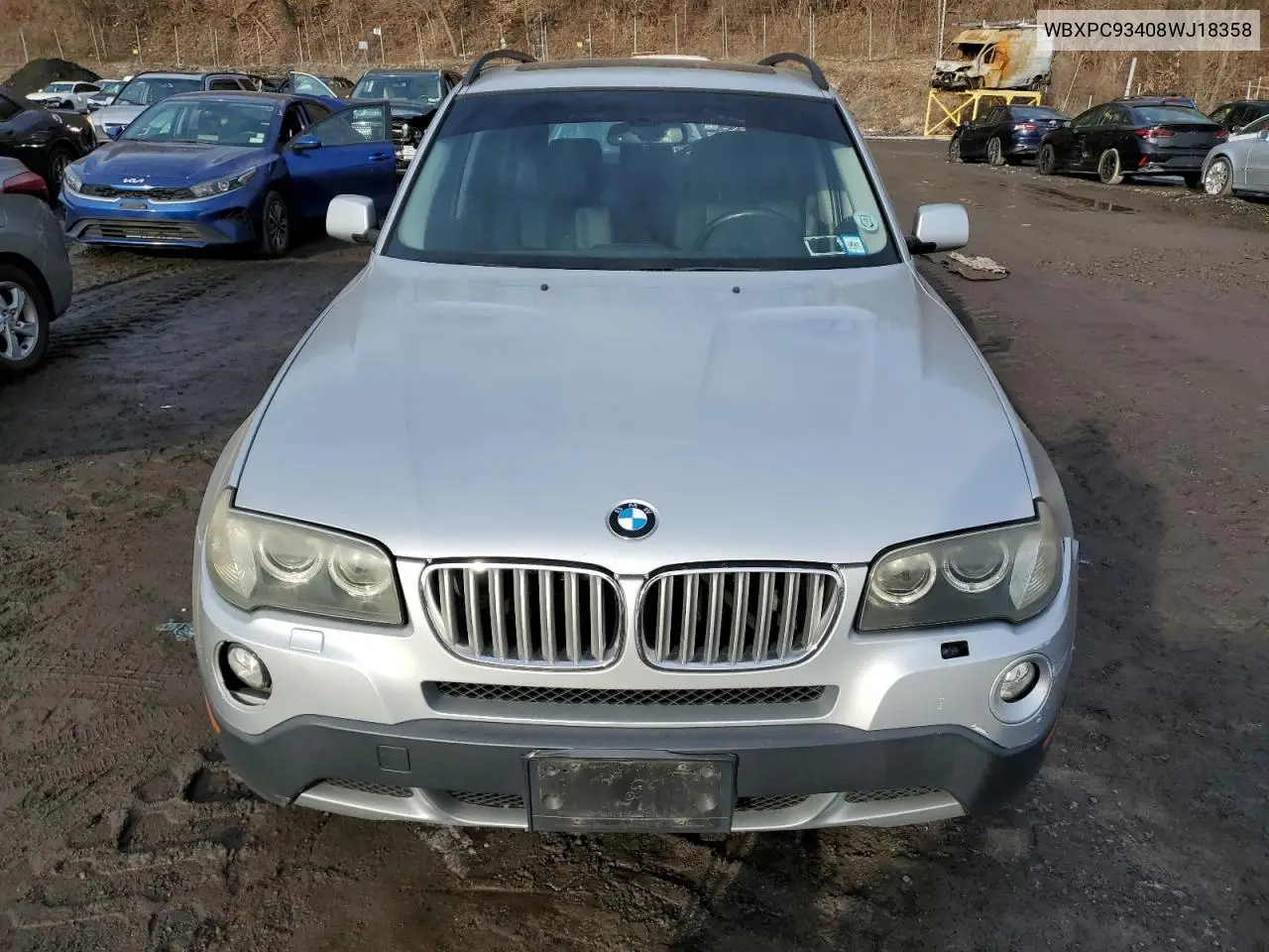 WBXPC93408WJ18358 2008 BMW X3 3.0Si