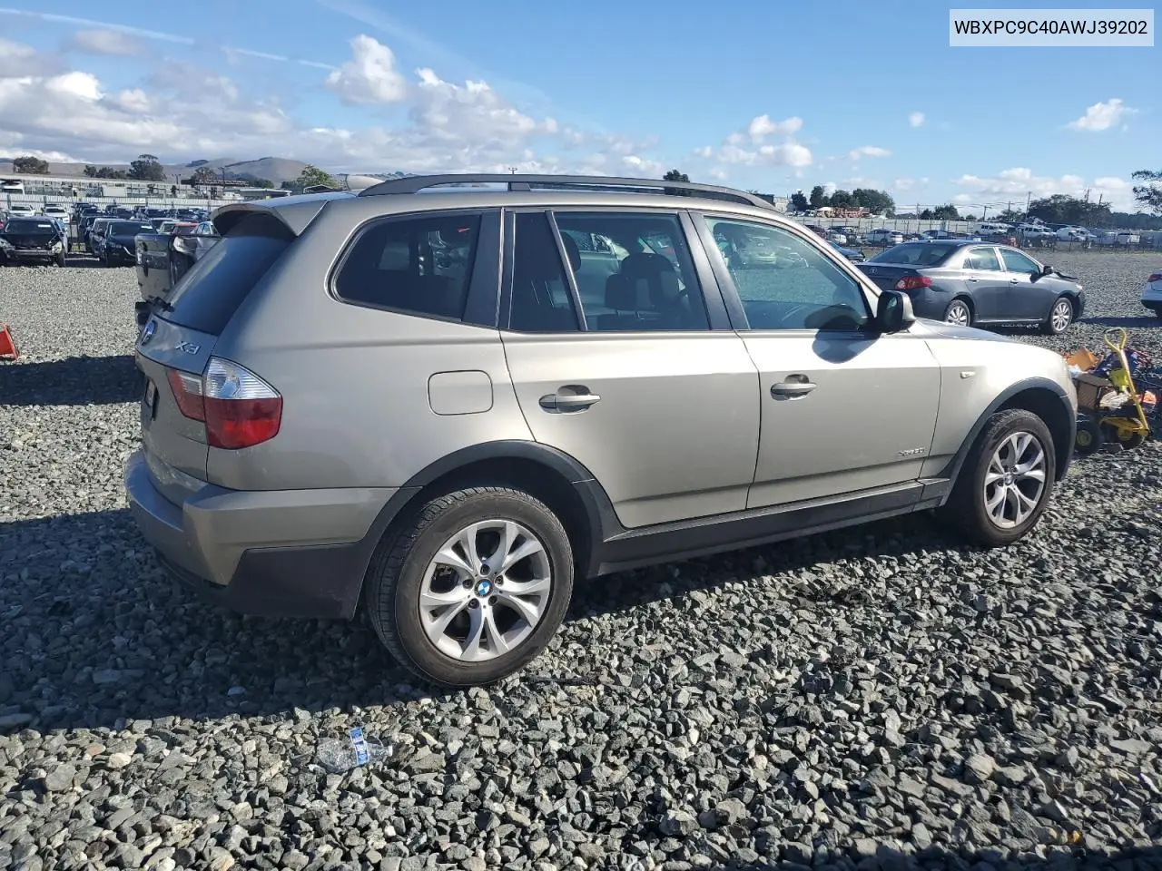 WBXPC9C40AWJ39202 2010 BMW X3 xDrive30I