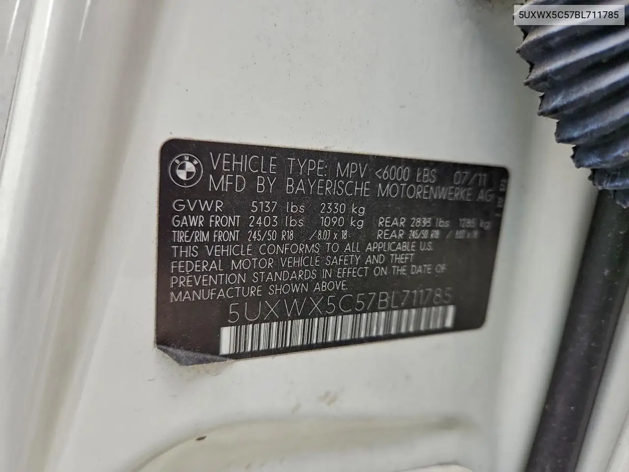 5UXWX5C57BL711785 2011 BMW X3 xDrive28I