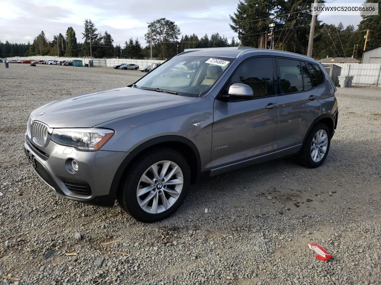 5UXWX9C52G0D86806 2016 BMW X3 xDrive28I