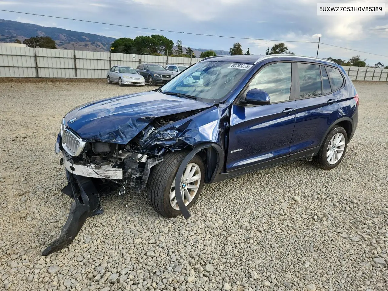 5UXWZ7C53H0V85389 2017 BMW X3 Sdrive28I