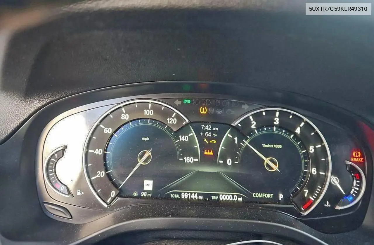5UXTR7C59KLR49310 2019 BMW X3 Sdrive30I