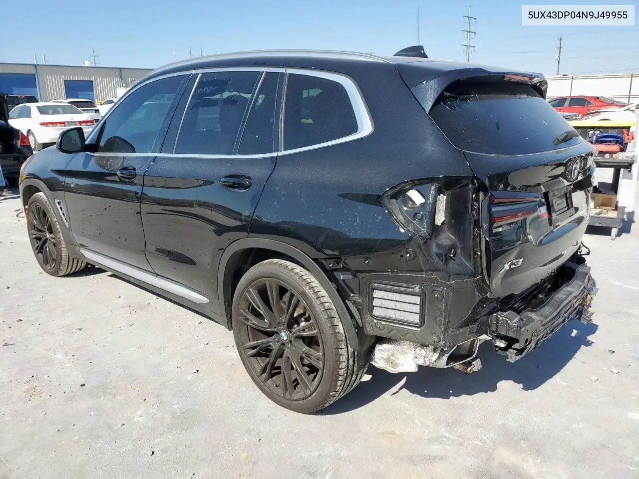 5UX43DP04N9J49955 2022 BMW X3 Sdrive30I
