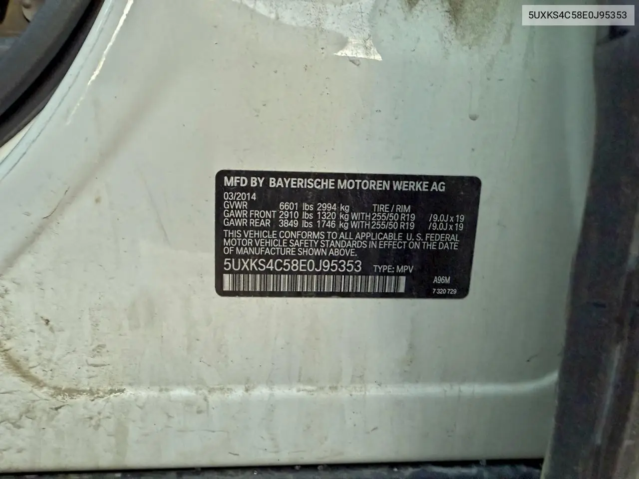 5UXKS4C58E0J95353 2014 BMW X5 xDrive35D