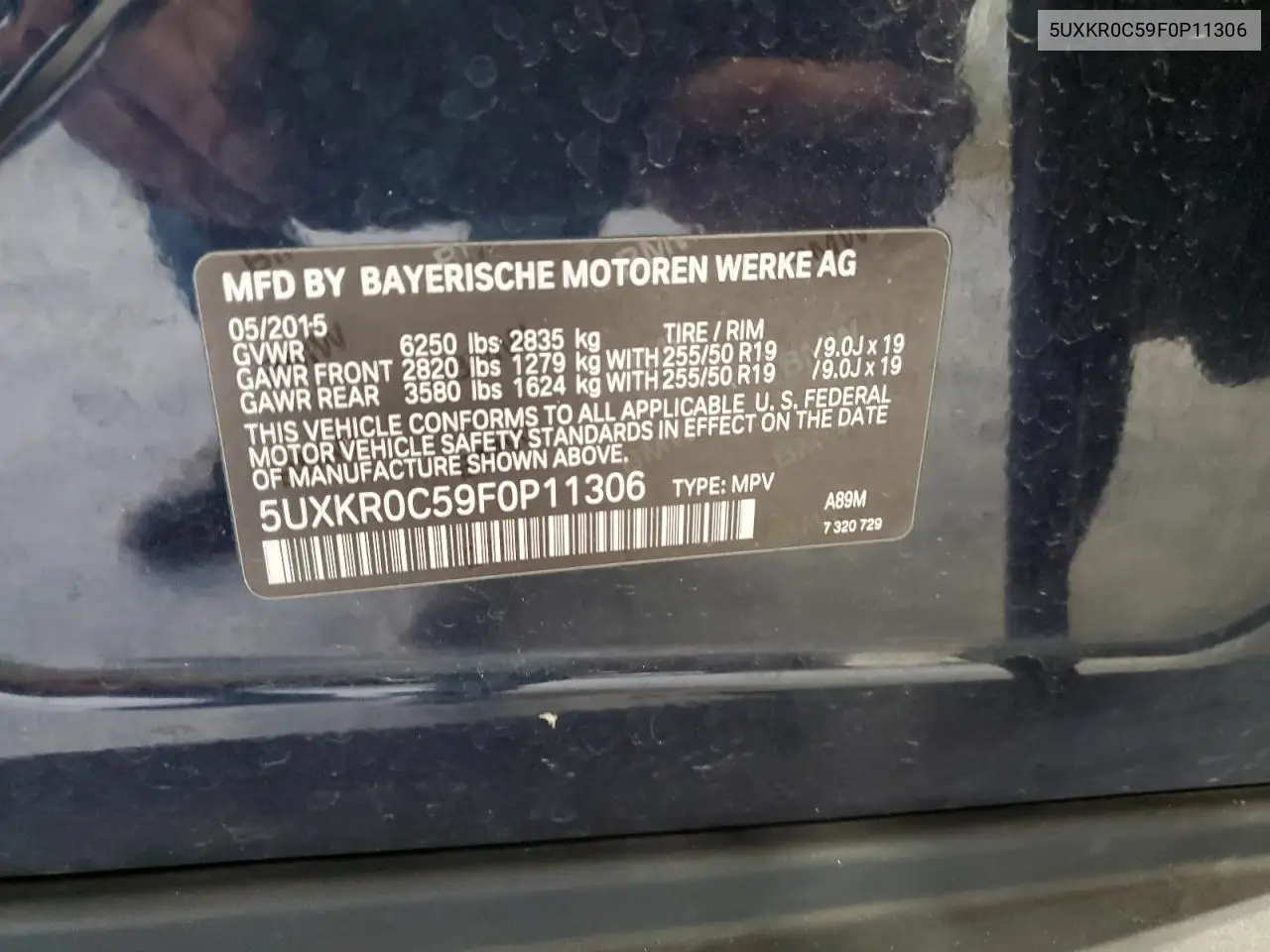 5UXKR0C59F0P11306 2015 BMW X5 xDrive35I