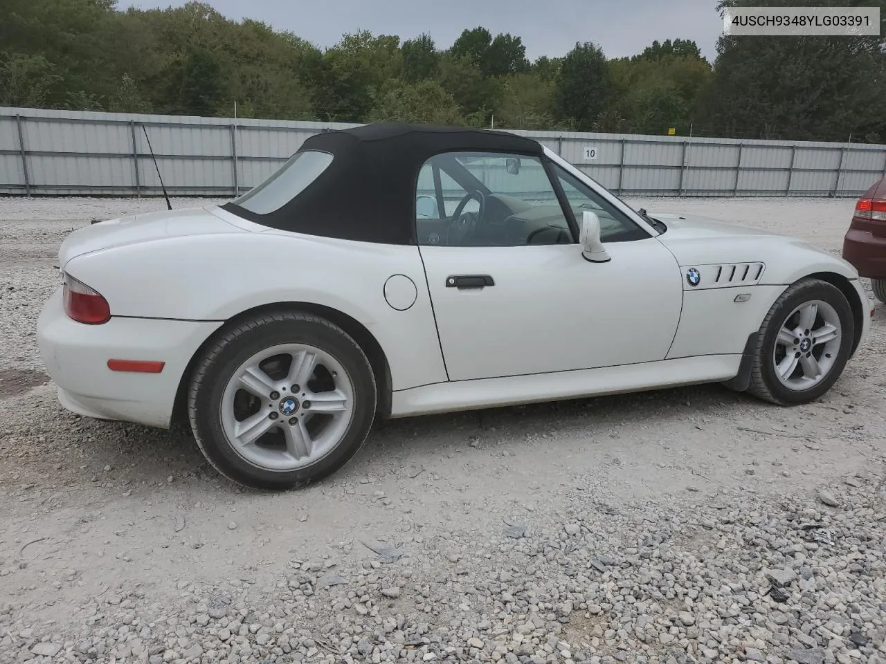 4USCH9348YLG03391 2000 BMW Z3 2.3