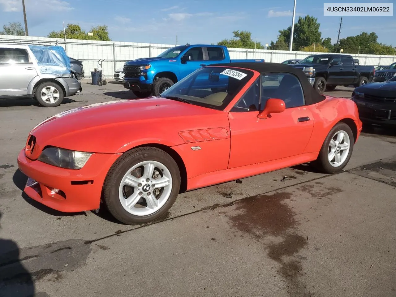 4USCN33402LM06922 2002 BMW Z3 2.5