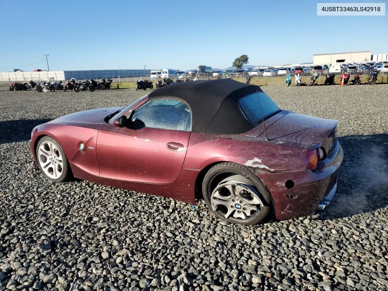 4USBT33463LS42918 2003 BMW Z4 2.5