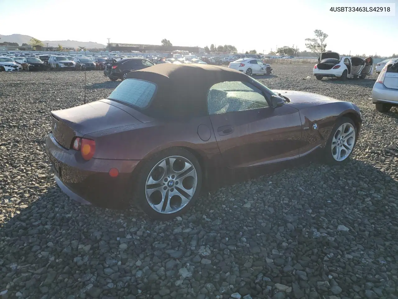 4USBT33463LS42918 2003 BMW Z4 2.5