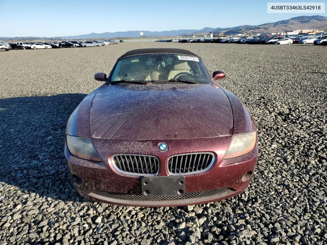 4USBT33463LS42918 2003 BMW Z4 2.5