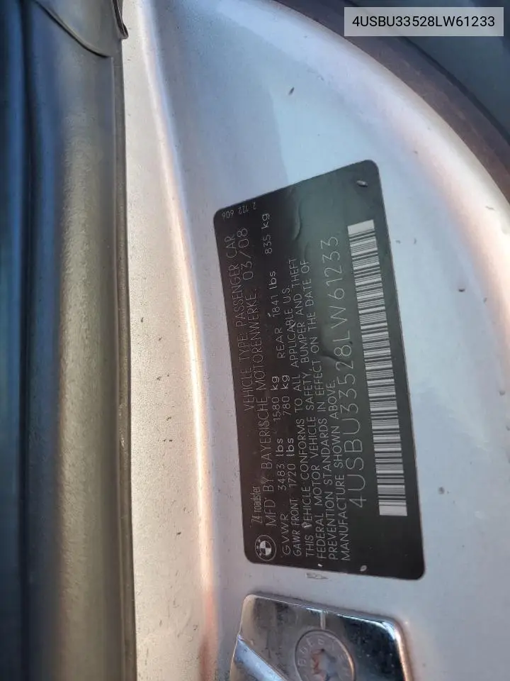 4USBU33528LW61233 2008 BMW Z4 3.0