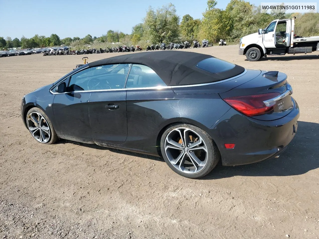 2016 Buick Cascada Premium VIN: W04WT3N51GG111983 Lot: 71755604