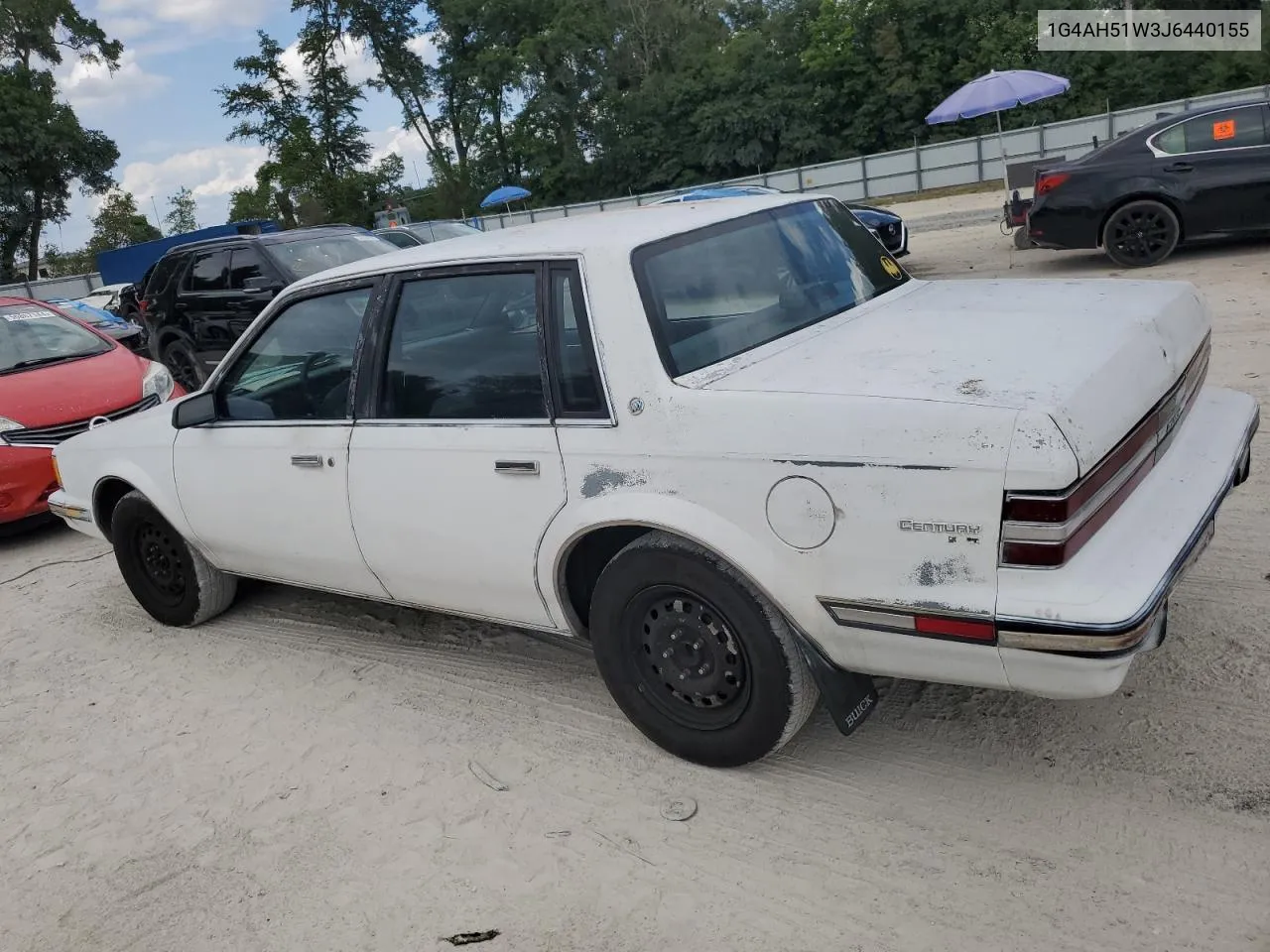 1988 Buick Century Custom VIN: 1G4AH51W3J6440155 Lot: 56864874