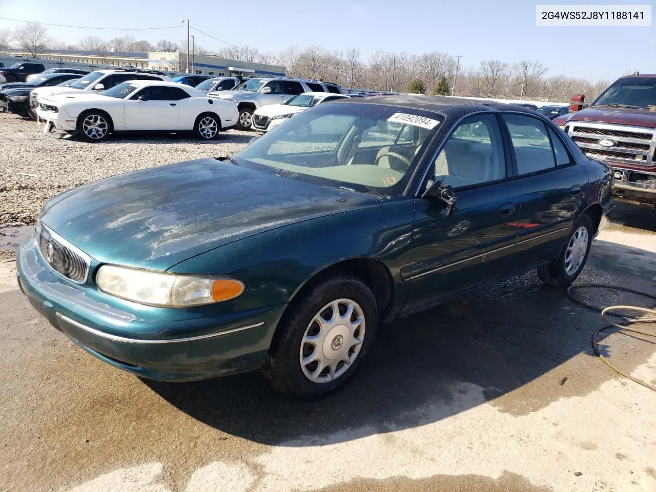 2000 Buick Century Custom VIN: 2G4WS52J8Y1188141 Lot: 41092094