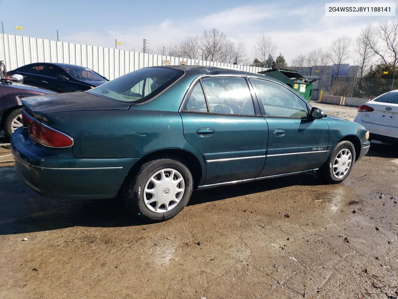 2000 Buick Century Custom VIN: 2G4WS52J8Y1188141 Lot: 41092094