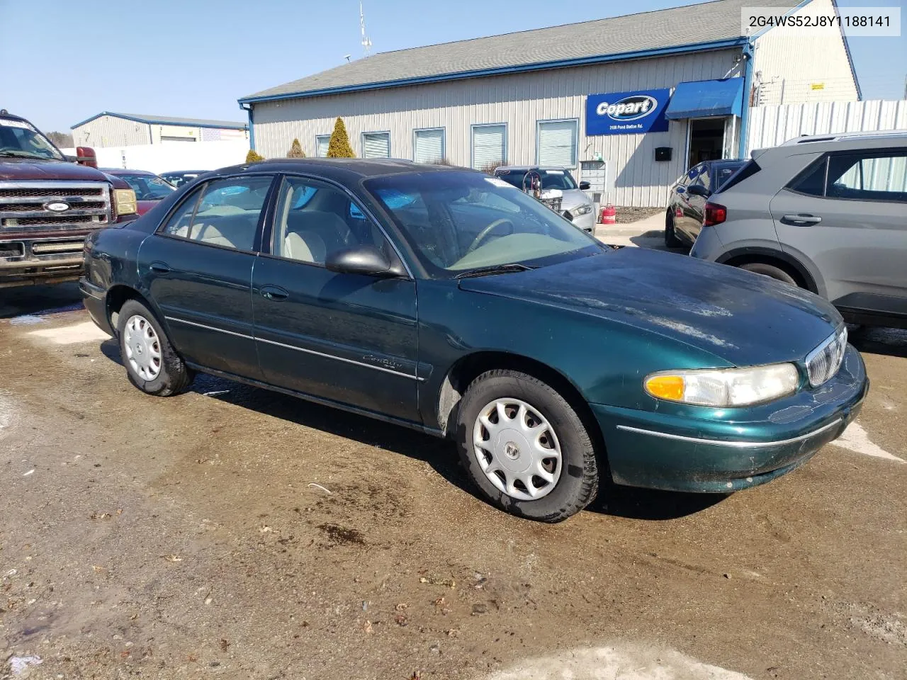 2000 Buick Century Custom VIN: 2G4WS52J8Y1188141 Lot: 41092094