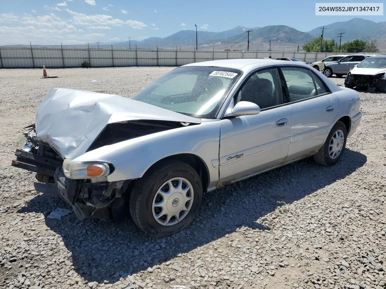 2000 Buick Century Custom VIN: 2G4WS52J8Y1347417 Lot: 58162544