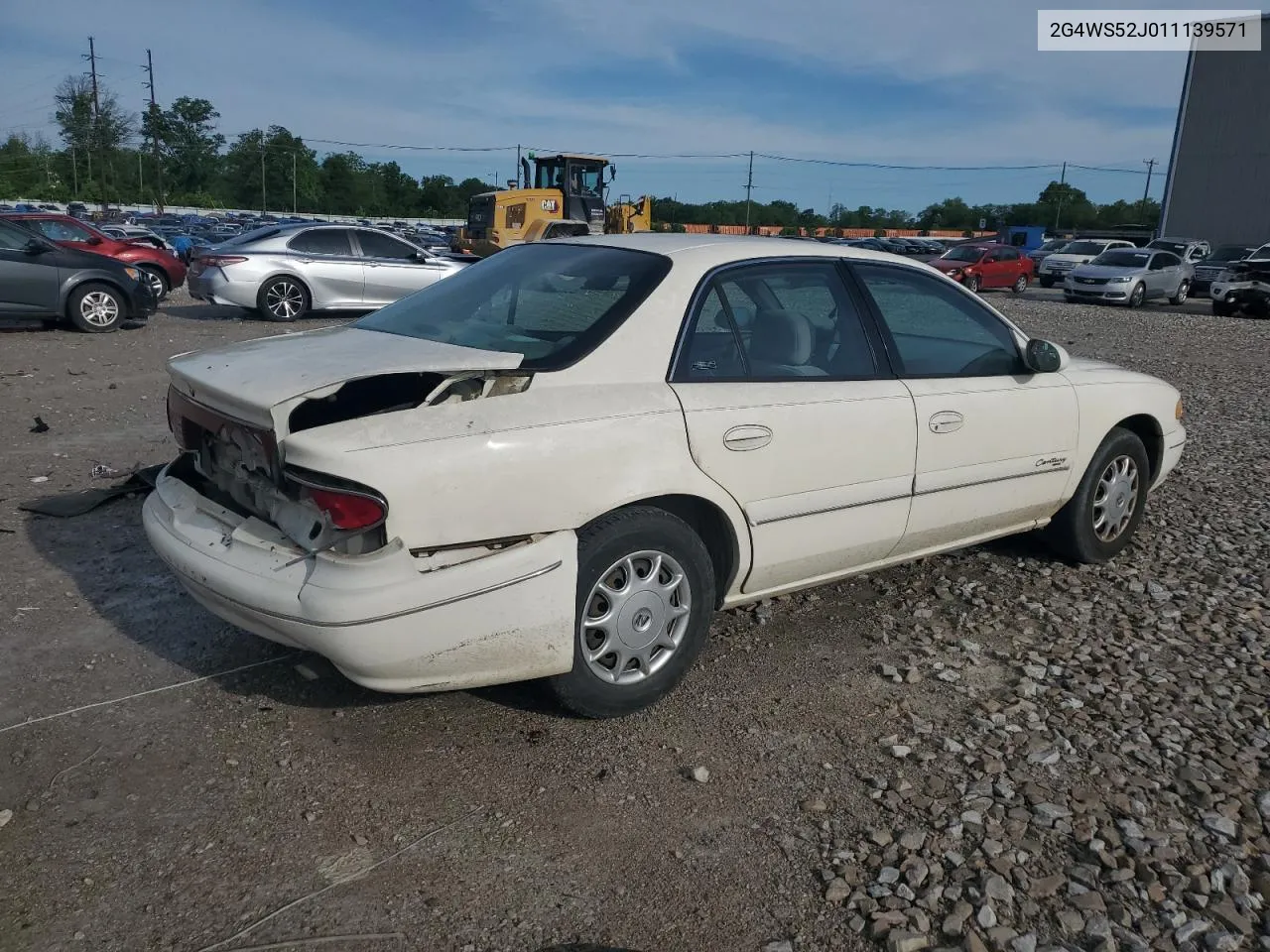 2001 Buick Century Custom VIN: 2G4WS52J011139571 Lot: 53813464