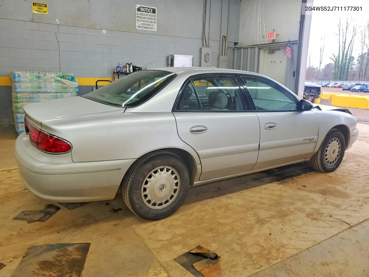 2001 Buick Century Custom VIN: 2G4WS52J711177301 Lot: 75733475