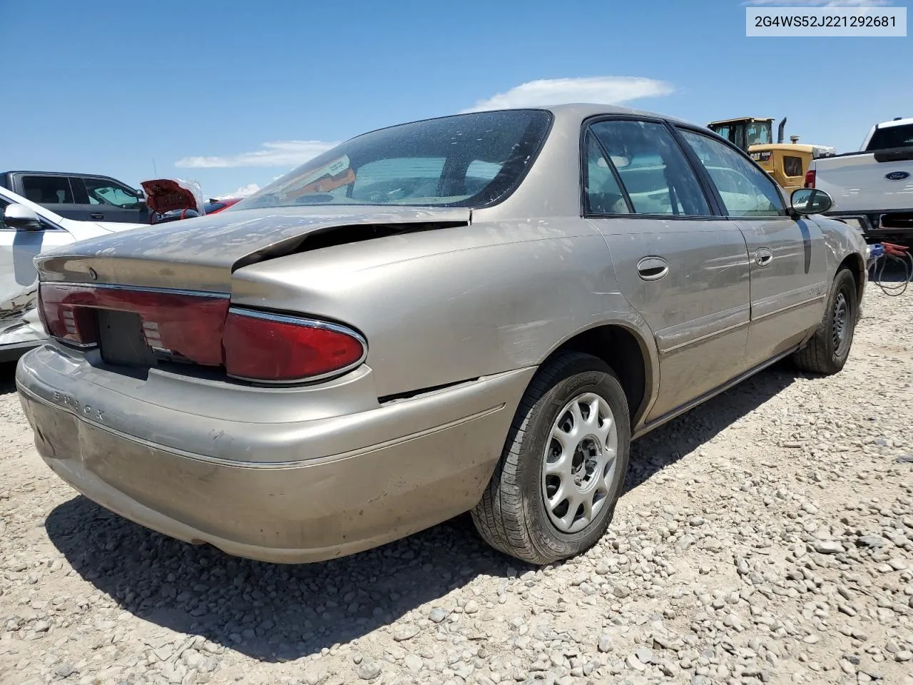 2002 Buick Century Custom VIN: 2G4WS52J221292681 Lot: 54549834